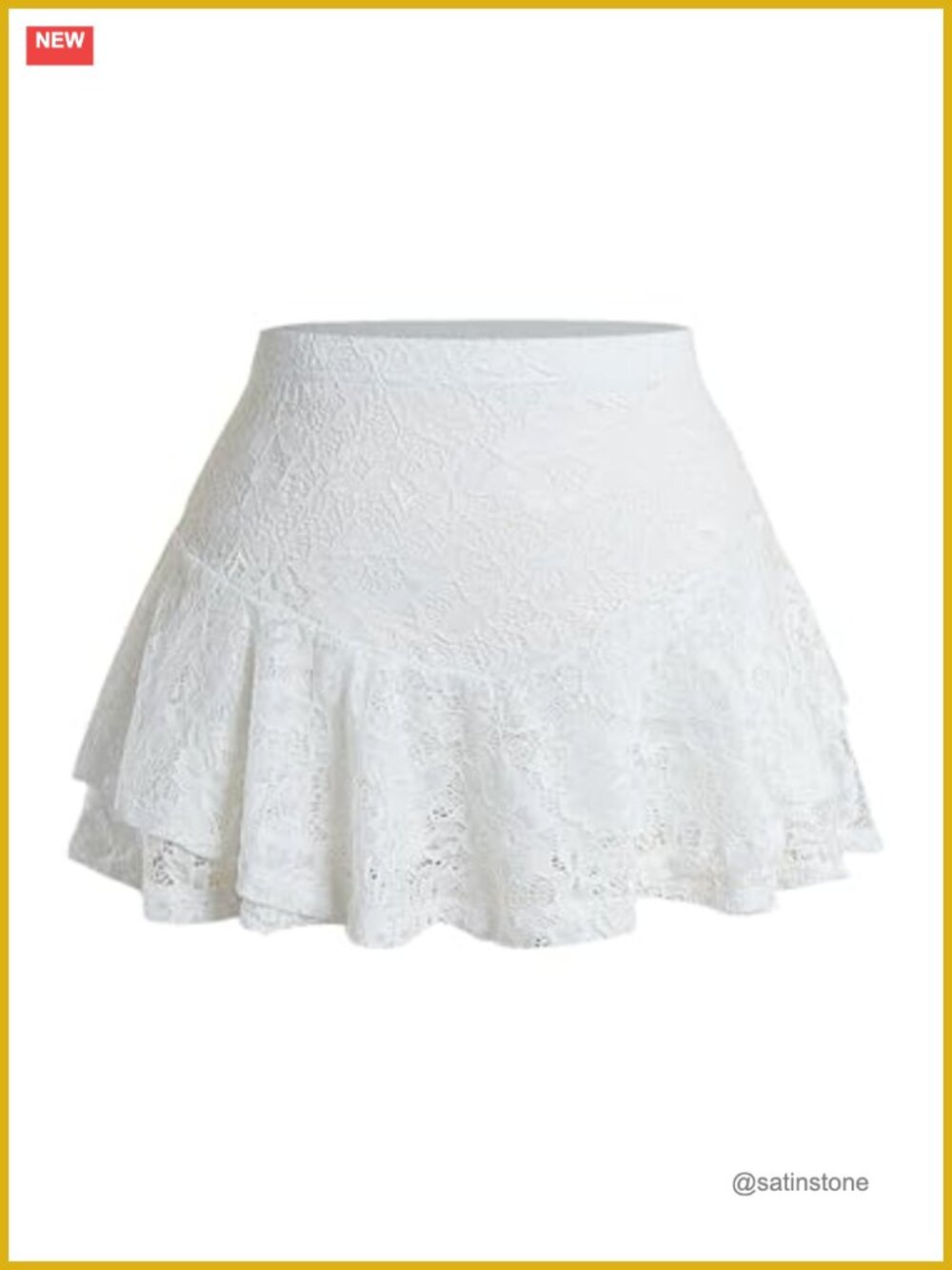 Plus Size Goth Floral Lace Ruffle A Line Mini Skirt Y2K Skater Skirt